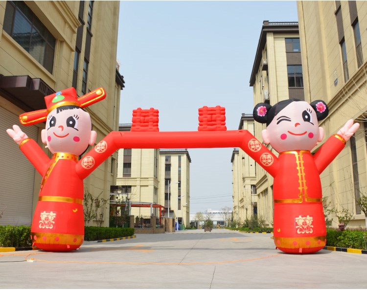 珠海婚庆人物卡通拱门